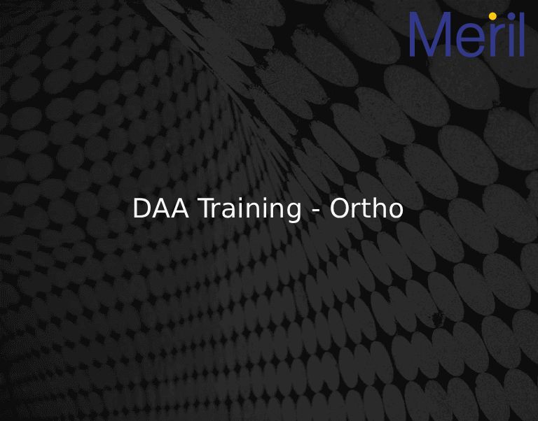 DAA Training - Ortho