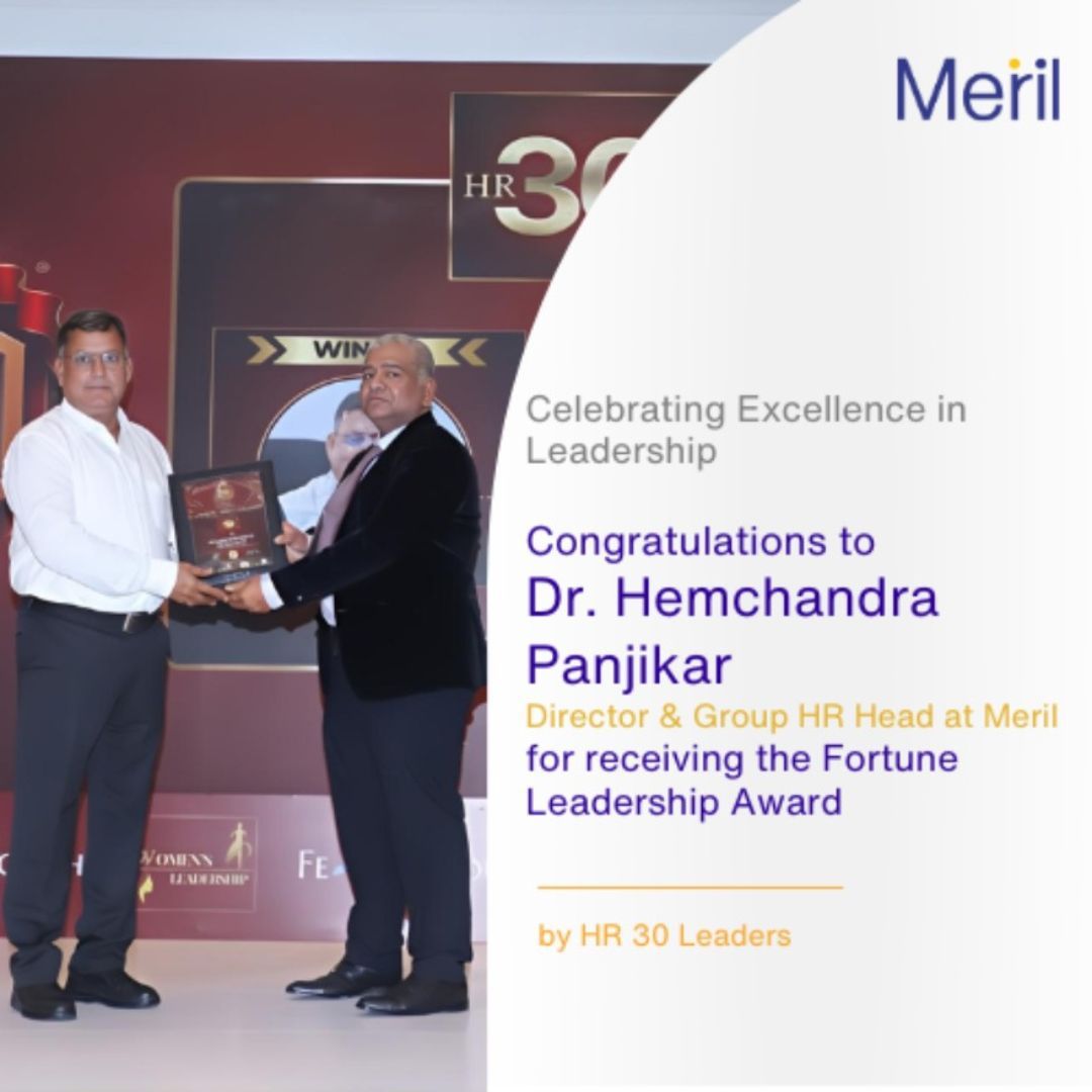 Dr. Hemchandra Panjikar, Director & Group HR Head at Meril, Honoured with the Fortune Leadership Award