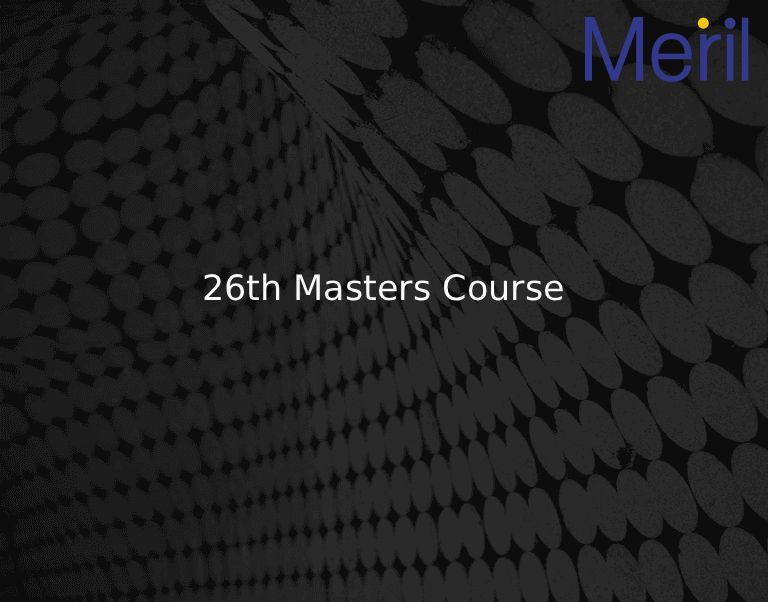 26th Masters Course