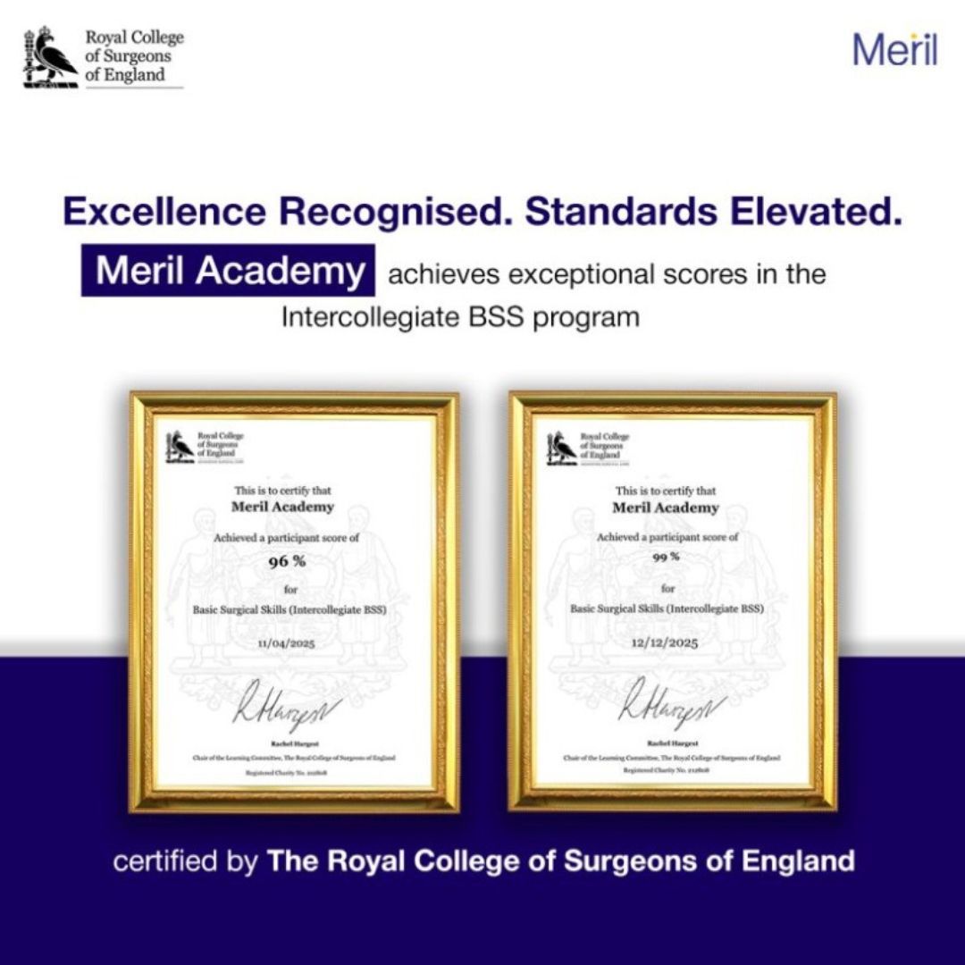 Meril Academy Recognized for Excellence in Basic Surgical Skills Programme