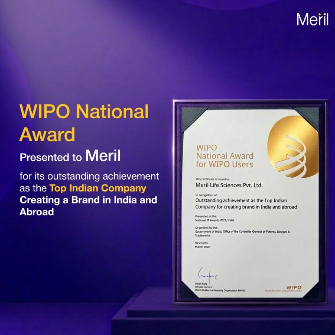 Meril Wins WIPO National Award for Top Indian Brand Builder Globally